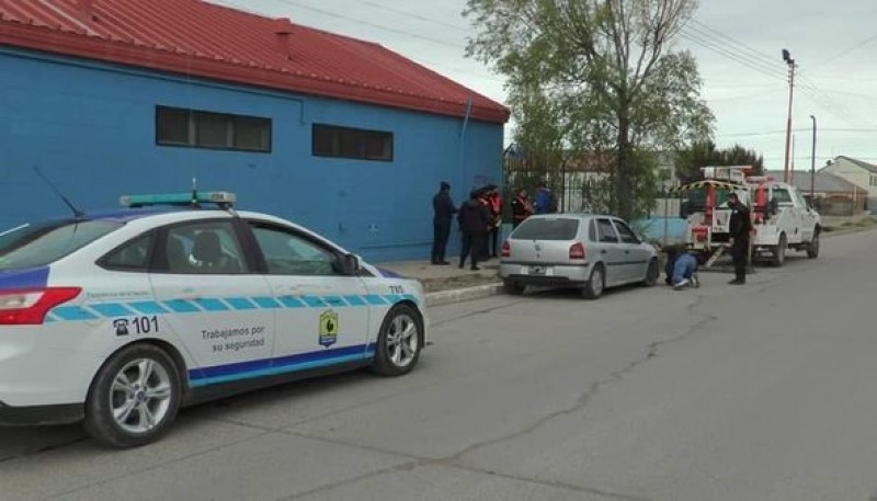 Policía en el lugar de los hechos.