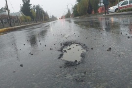 Baches en la renovada San Martín