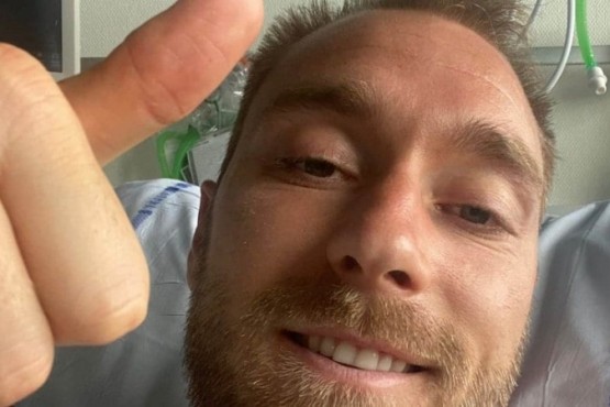 Christian Eriksen envió un mensaje desde el hospital: 