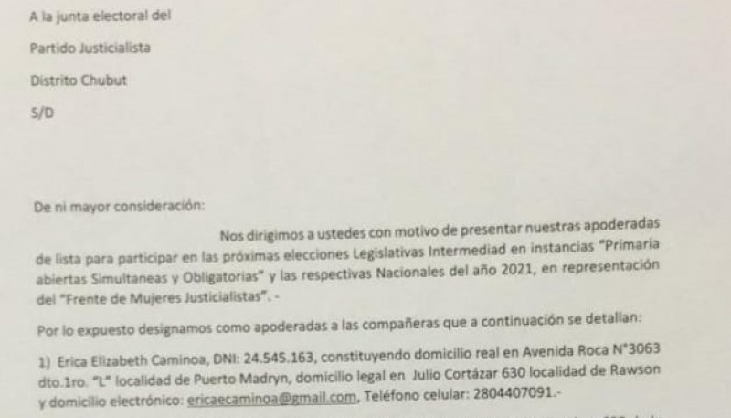 : “Somos conscientes de que nuestra lista debe respetar la paridad de género y para ello estamos llegando a todos los rincones de la provincia