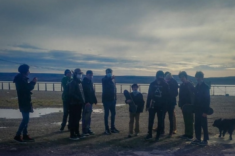 Pablo Grasso se reunió con los skaters.