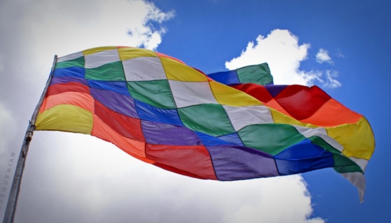 Bandera de los pueblos originarios. 