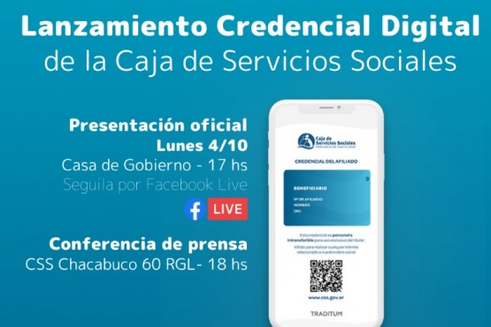 La CSS lanzará la Credencial Digital el 4 de octubre