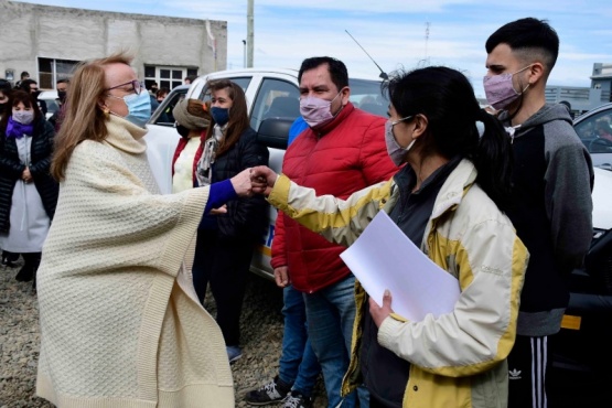 Alicia Kirchner acompañando a los equipos de Abordaje Comunitario. 