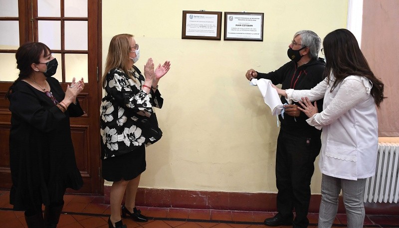 Alicia Kirchner en el acto de homenaje a Juan Esteban.