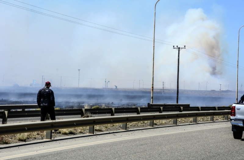 Incendio en Río Gallegos. (C.R)