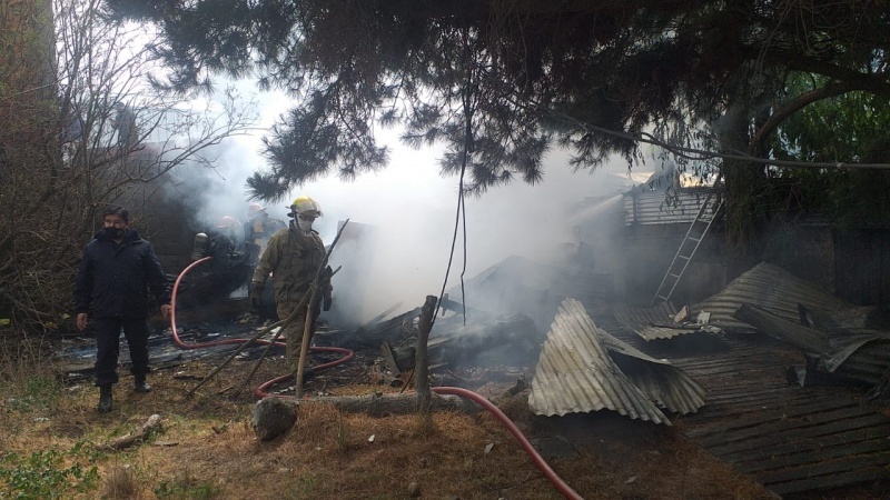 Incendio en Río Gallegos. (C.R)