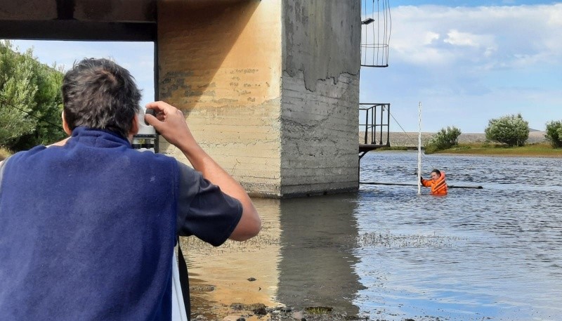 Medición del río Gallegos. 