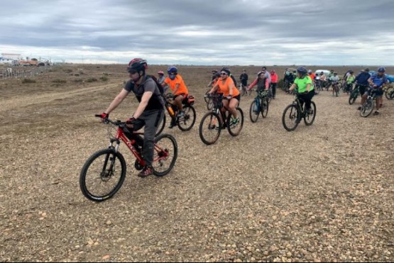 Cicloturismo en Río Gallegos.