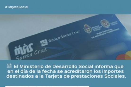 Acreditaron el pago de la Tarjeta Social