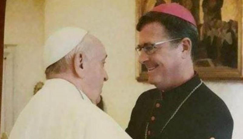 Jorge García Cuerva con el Papa Francisco. 