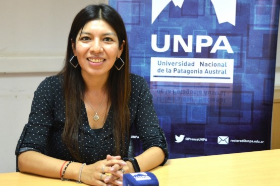 La Lic. Sandra Alzú,  Secretaria de Planeamiento de la UNPA.