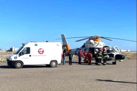 Prefectura aeroevacuó a tripulante de buque