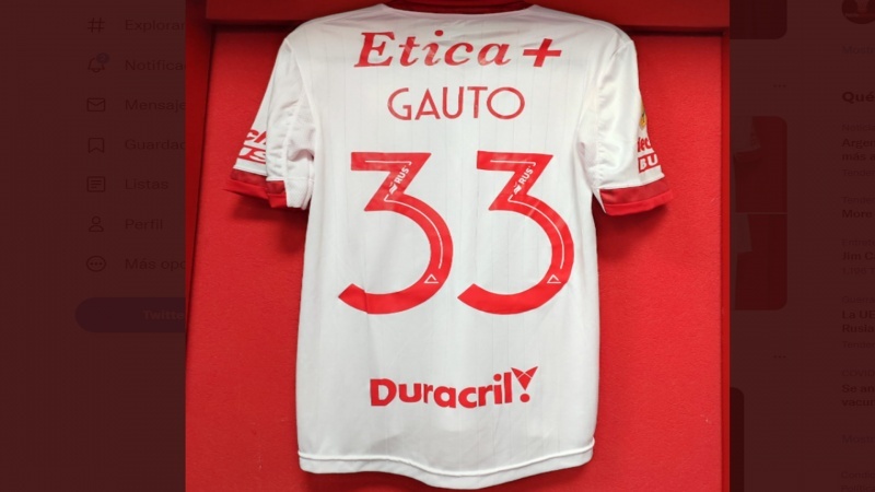 Gauto en el partido de hoy. (Foto: Huracán)