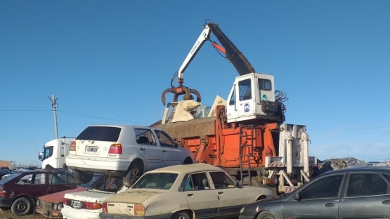 Trabajos en el corralón municipal.