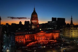 El Congreso se iluminó de naranja: las razones