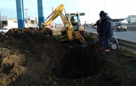 Terminó la obra del pluvial que conecta con la laguna María La Gorda