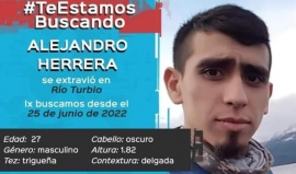 Desesperada búsqueda de joven desaparecido en Río Turbio