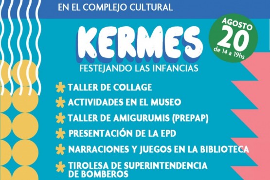 El sábado habrá una kermés en el Complejo Cultural