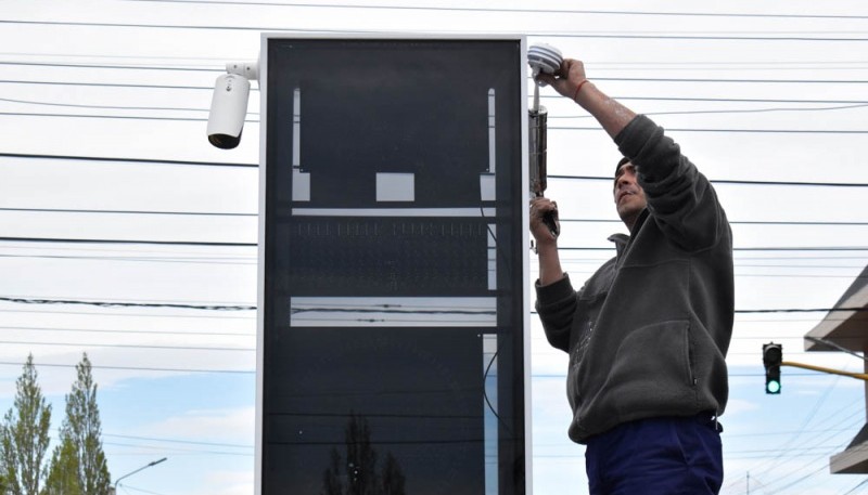 Tótem de asistencia ciudadana en Río Gallegos.