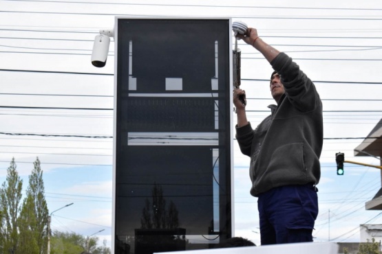 Tótem de asistencia ciudadana en Río Gallegos.