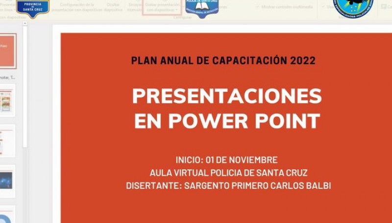 Policía realizará curso sobre presentación de Power Point 