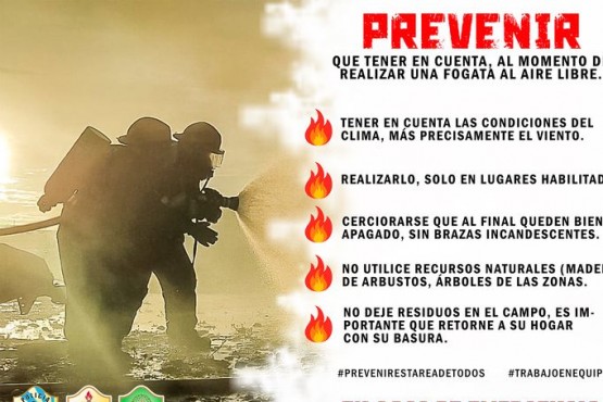 Bomberos realiza recomendaciones a la hora de hacer una fogata 