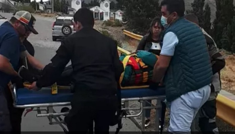 Motociclista accidentado en el acceso a El Calafate