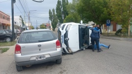 Una mujer trasladada al hospital tras vuelco