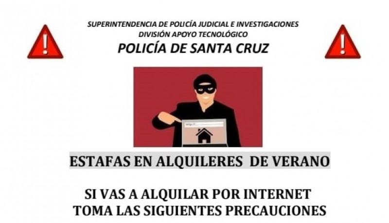 La policía alerta sobre estafas en alquileres 