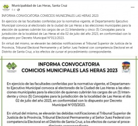 "La convocatoria a elecciones en Las Heras está en un marco de legalidad fundado"