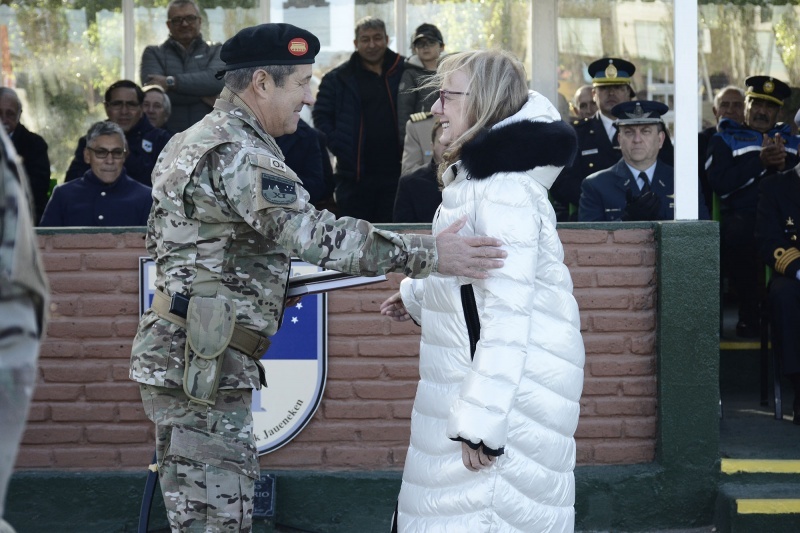 El Coronel Mayor Gustavo Adrián Sivori como Jefe de la XI Brigada Mecanizada.  