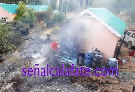 Incendio en estancia turística cercana a El Calafate