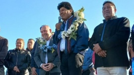 Evo Morales pasó por Puerto Madryn