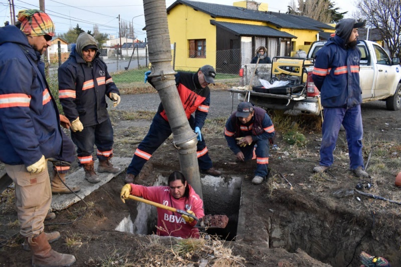 Trabajos en el Barrio gendarmería Nacional. 