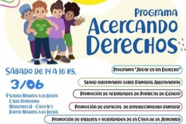 Este sábado se desarrolla el Programa "Acercando Derechos"