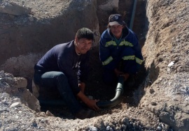 SPSE avanzó con la ampliación de redes de agua y energía en Jaramillo