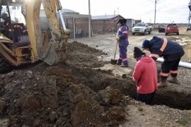 Avanza la obra de cloacas en el barrio Néstor Kirchner