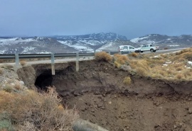 Cortaron el acceso a El Chaltén por riesgo de derrumbe