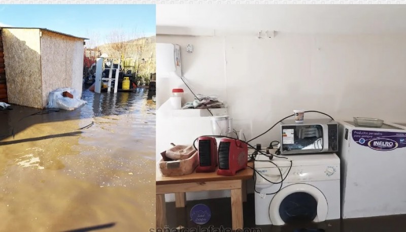 Una familia tuvo que ser evacuada tras inundarse su casa