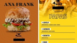 Fuerte repudio de una entidad judía a un local que vendía una hamburguesa llamada "Ana Frank" y papas "Adolf"