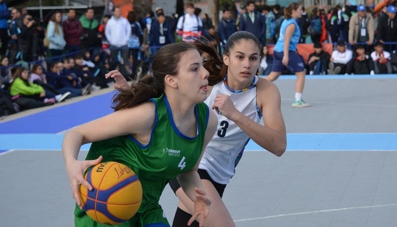 El 3x3 fue protagonista en el primer de acción en Tecnópolis. (Foto: Chubut Deportes)