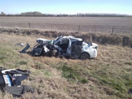 Tragedia en la Ruta 5: cinco personas fallecieron en un choque entre dos autos