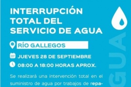 Este jueves habrá interrupción total del servicio de agua