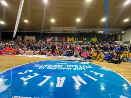 Fiesta del fútbol infantil en el Juan Bautista Rocha