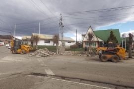 Inicio de la segunda etapa de obras de veredas en el Barrio Comercial de Río Turbio