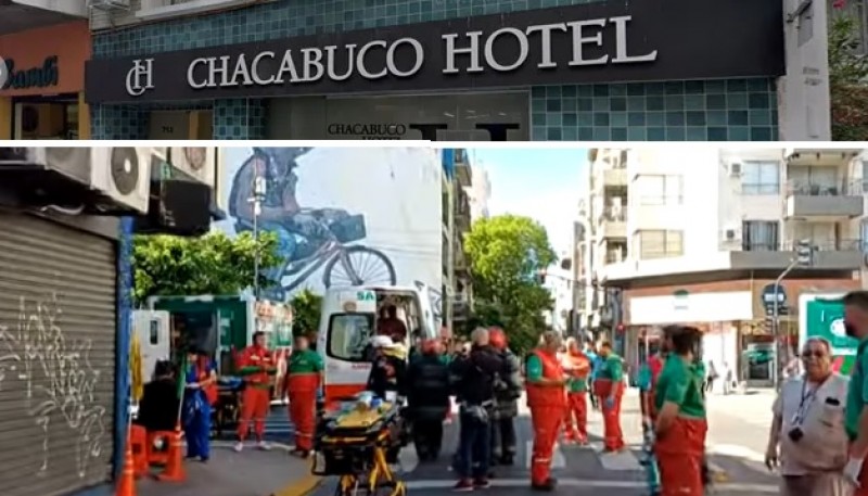 Incendio en un hotel de San Telmo.