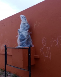 Restauran la escultura de la Plaza El Gaucho