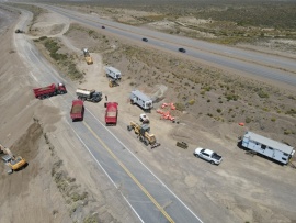 Vialidad Nacional habilitó tramo que se extiende entre Caleta y el límite con Chubut