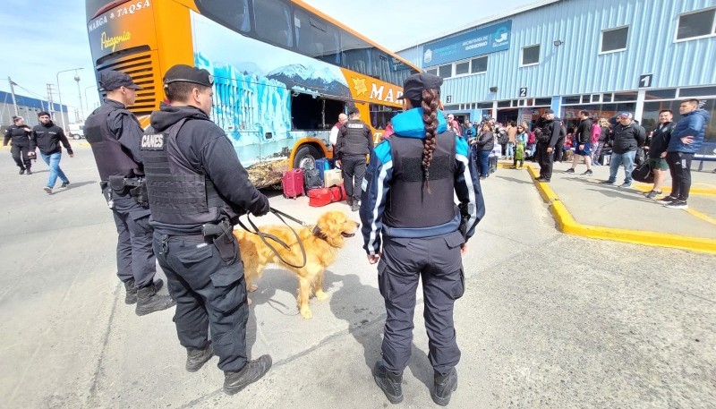 Operativos de prevención en la terminal de ómnibus 